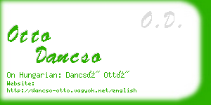 otto dancso business card